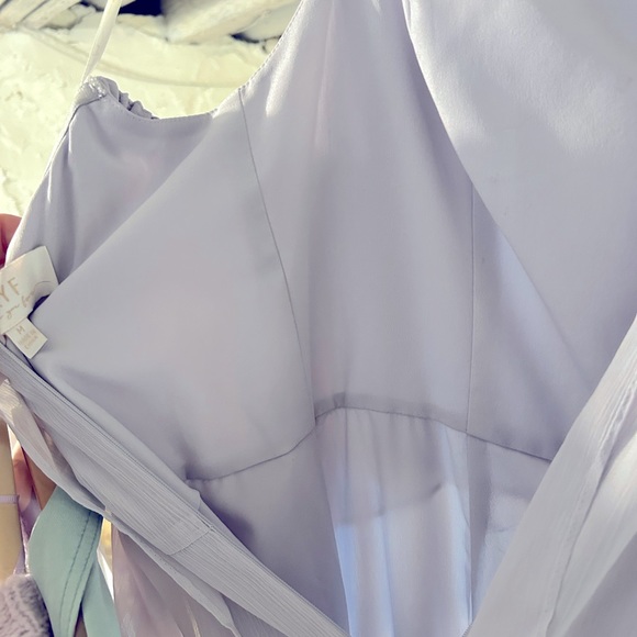 NWOT Lavender Strapless/On/Off Shoulder Maxi Dress Chiffon Full-Length Gown Sz.M - Picture 9 of 12